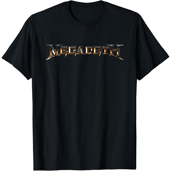 Amazon | Megadeth - クロムロゴ Tシャツ | Tシャツ・カットソー 通販